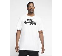 Nike M Nsw Tee Just Do It Swoosh T-Shirt M/M Bianca Scritta Nera Uomo AR5006-100