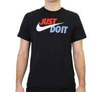 Nike M NSW Tee Just Do It Swoosh, T-Shirt Uomo, Black/Mystic Red/Indigo Fog/Platinum Tint, 2XL-T