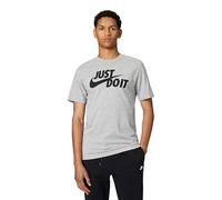 Nike M NSW Tee Just Do It Swoosh Uomo, Dk Grey Heather/Black, S