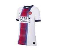 Nike Maglia da calcio a maniche corte da trasferta Nike Paris Saint-Germain per ragazzi, modello Dri-FIT. 166168cm Bianco