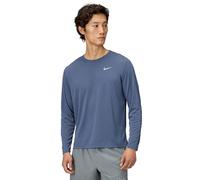 Nike Maglia da Running A Maniche Lunghe da Uomo Miler Dri-Fit UV, Diffused Blue/Reflective Silv, FB7070-491, L