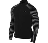 Nike Maglia da Running con Zip A metà Lunghezza Dri-Fit Running Division - Uomo, Black/Reflective Silv, FZ1127-010, S