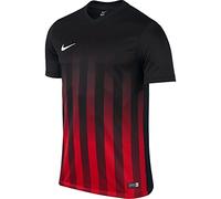 NIKE Maglia Striped Division II, Manica Corta Uomo, Nero_Rosso_Bianco, S