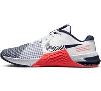 Nike Metcon 8, Training Shoe Uomo, White/Obsidian-Bright Crimson, 44.5 EU