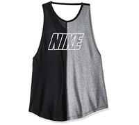 Nike Miler Tank SD, Canottiera Sportiva Donna, Carbon Heather/Pink Foam/Blac, XL