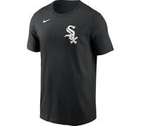 Nike T-shirt da uomo MLB Authentic Collection in cotone Testo L Regular Nero