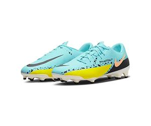 Nike Multi-Ground Soccer Cleats Phantom Gt2 Academy MG, Glacier Ice/Black-Yellow Strike, DA4433-407, 44.5 EU (10.5 US)
