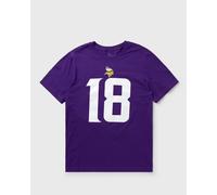 Nike NFL Minnesota Vikings Name and Number T-Shirt Justin Jefferson 18 men Shortsleeves|Team Tees purple in taglia:L
