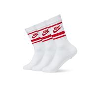 NIKE Nsw Everyday Essential Cr Calzini White/University Red/Universit M