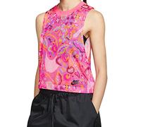 Nike NSW FTR Allover Print Debardeurs, T-Shirt Donna, Rosa (Hyper Pink), (Taglia Produttore: Medium)