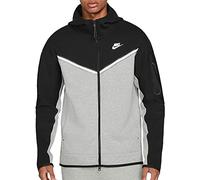 Nike NSW TCH FLC Hoodie, Felpa con Cappuccio Uomo, Black/Dk Grey Heather/White, XL