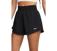 Nike One DF HR Pantaloncini, Nero/Argento Lucido, L Donna