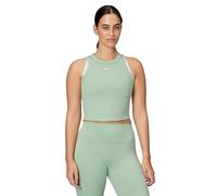 Nike One Fitted Dri-Fit Crop Canotta Donna Steam/White, FN2806-007, 2XL