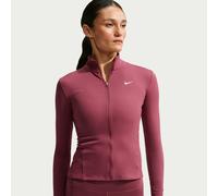 Nike Sottogiacca da donna W NK ONE DF FZ JKT tagliato tecnologia Dri-FIT Pink Smoke/White M