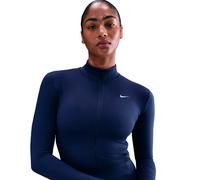 Nike Training - One Dri-FIT - Top a maniche lunghe aderente blu navy con zip M