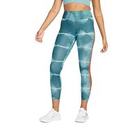 NIKE One Luxe Dri Fit Mr AOP Tights Ash Green/Rush Orange/Clear L