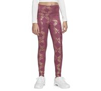 Nike One Shine Jr - leggings fitness - ragazza XL Dark Red junior Dri-Fit