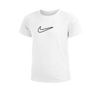 Maglietta per ragazze Nike Kids One Fitted Dri-Fit Short Sleeve - Bianco XS