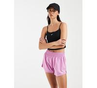 Nike - One Training Dri-FIT - Pantaloncini 2in1 rosa a vita alta da 3" XXL