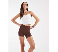 Nike - One Training Dri-FIT - Pantaloncini avvolgenti in vita marroni da 13 cm-Marrone L