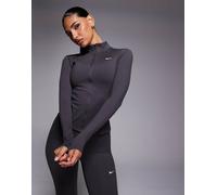 Nike Dri Fit Small Logo W - Felpa Training - Donna - Grigio XS