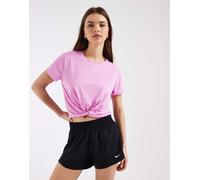 Nike - One Training - T-shirt rosa con dettaglio attorcigliato S