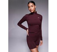 Capo midlayer con zip a 1/4 Dri-FIT Nike One Fitted - Donna - Rosso XL (IT 52-54)