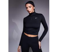 Nike Women One Fit 1/4 Zip Longsleeve Black L