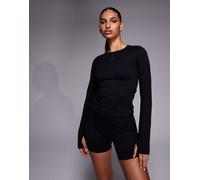 Nike - One Training - Top aderente a maniche lunghe nero XS