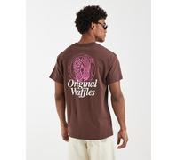 Nike - Original Waffles - T-shirt oversize marrone con stampa sul retro XL