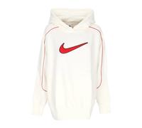 Nike - Oversize Swoosh Hoodie Rosso - - Sport - Donna - Bianco - M
