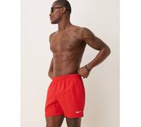 Nike - Pantaloncini da bagno stile volley da 5" rossi-Rosso XL
