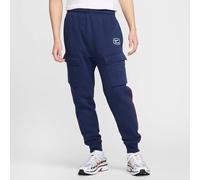 Nike Pantaloni Cargo in Pile Air da Uomo, Midnight Navy/Gym Red, HM0180-411, L