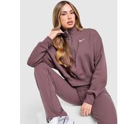 Nike Phoenix Fleece 1/4 Zip Crop Sweatshirt, viola S