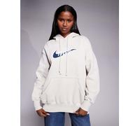 Nike - Phoenix Fleece - Felpa bianco sporco oversize con cappuccio e logo XS