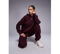 Nike - Phoenix Fleece - Felpa con cappuccio oversize bordeaux-Rosso XS