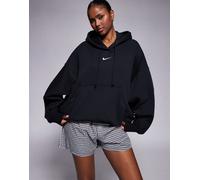 Nike - Phoenix Fleece - Felpa nera oversize con cappuccio-Nero S