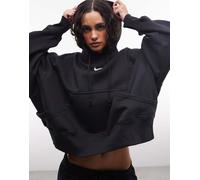 Nike - Phoenix Fleece - Felpa nera super oversize con cappuccio-Nero M