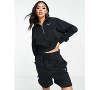 Felpa corta oversize con zip a metà lunghezza Nike Sportswear Phoenix Fleece - Donna - Nero XL (IT 52-54)