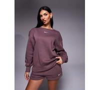 Nike - Phoenix Fleece - Felpa oversize viola scuro-Marrone M