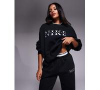 Nike - Phoenix Fleece Gym Life Swoosh - Felpa nera in pile con logo-Nero XXL