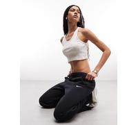 Nike - Phoenix Fleece - Joggers ampi neri a vita alta-Nero S