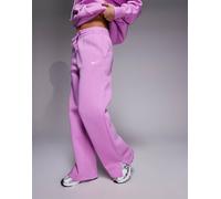 Nike - Phoenix Fleece - Joggers ampi rosa a vita alta M
