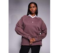 Nike - Phoenix Fleece - Polo oversize viola scuro-Marrone M