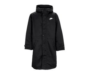 Nike - Piumino lungo con cappuccio in Sherpa - - Sport - Uomo - Nero - S
