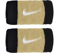 Coppia Polsini Tennis lunghi NIKE Swoosh Double Wide più colori (BLACK/TEAM GOLD/WHITE)
