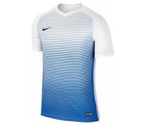Nike Precision IV Jersey SS Youth, Maglietta a Maniche Corte Bambini, Bianco (White/Royal blue/Black), S