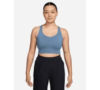Nike Pro Crop Logo W - Canotta Training - Donna - Azzurro L