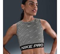 Nike PRO Dri-Fit HQ5683-010 - Canotta con Stampa da Donna, Colore: Nero/Bianco