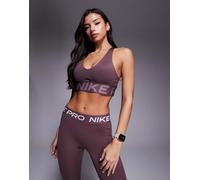 Nike - Pro Dri-FIT - Reggiseno sportivo modellante viola scuro-Marrone M